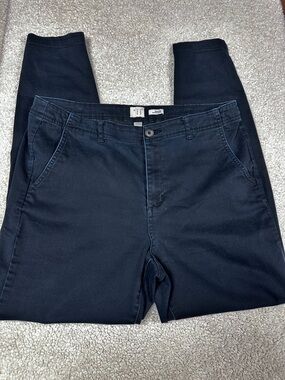 A New Day stretchy black 4 pocket mid rise straight leg work pants, 14